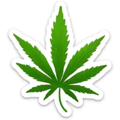 weed leaf sticker