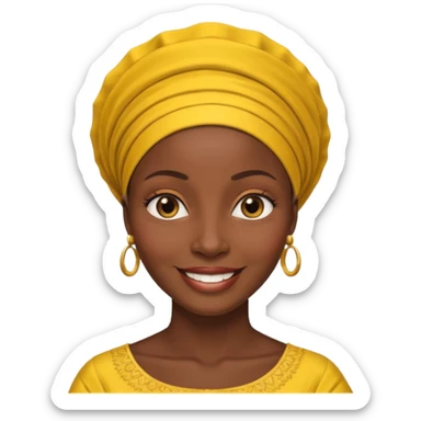 AFRICAN mother wearing gele, smiling sticker