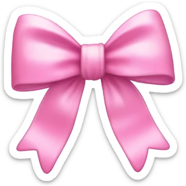 Pink animated cute bow sticker