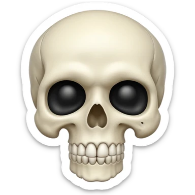 Skull mewing sticker
