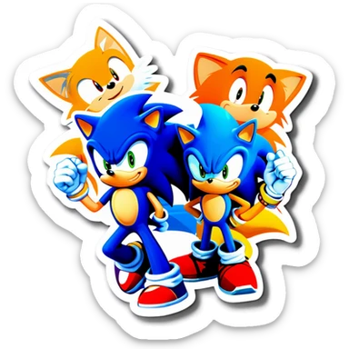 Sonic the Hedgehog and tails  sticker