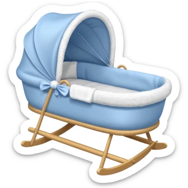 blue baby bassinet sticker