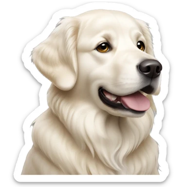 White Golden retriever sticker