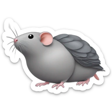 Rat mixed with a bed bug and a pigeon sticker