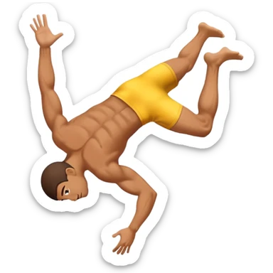 A man doing a back flip sticker