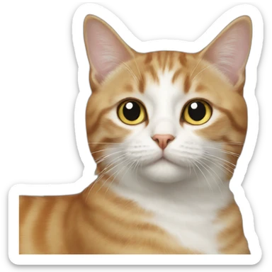 cat on cat on cat sticker