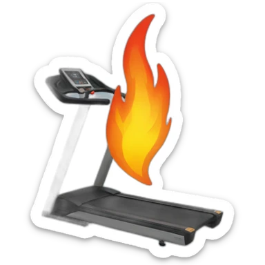 Fire treadmill sticker