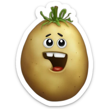 Demoniac potato sticker