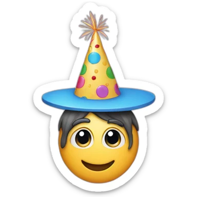 birthday hat face sticker