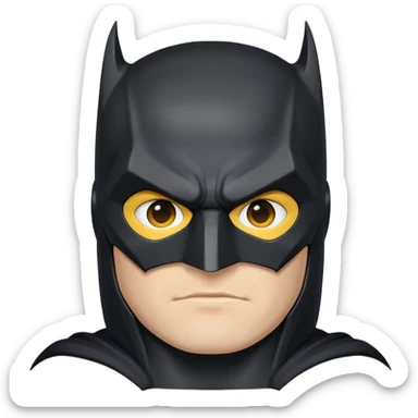 BATMAN LOGO, WHITE PERSON  sticker