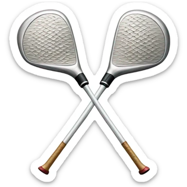 Hand drawn realistic logo of 2 crossed golf clubs  sticker