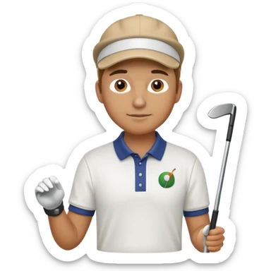 man playing golf sticker