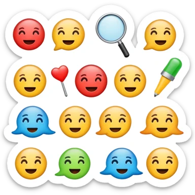 Announcement emojis sticker