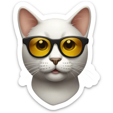 Cat with sunglasses sticker