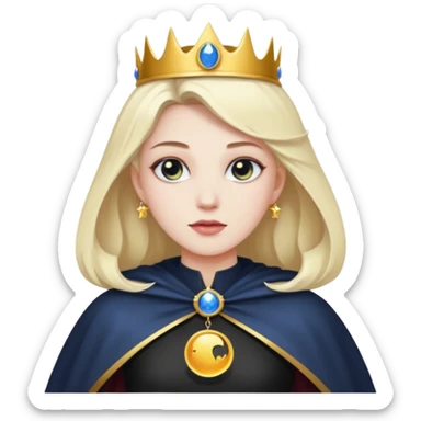 Eclipse Princess – shadow cape + lunar pin,Shadow Princesses. sticker