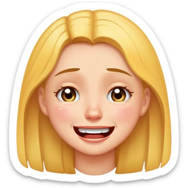 Crying with a smile girl sticker