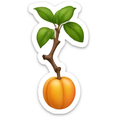 A single Apricot sticker