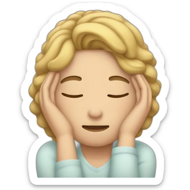 hands tucked under head sleeping sticker