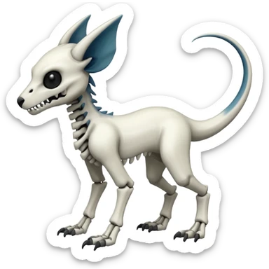 Eldritch Spooky Scary Skeletal Linoone-Absol-Trico-Hybrid (Full body) sticker