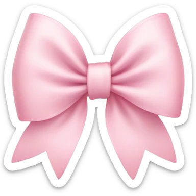 Pastel pink bow sticker