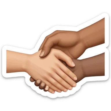 trio hand shake sticker