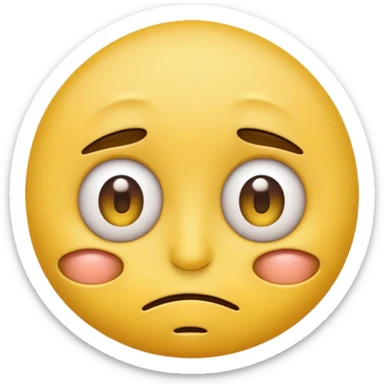 Tired emoji with eye bags sticker