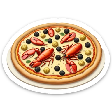 The most expensive pizza in the world with gold leaf, caviar, truffles, and lobster toppings sticker