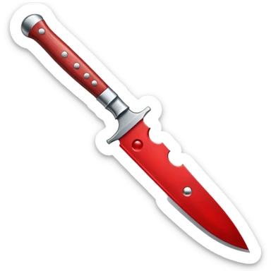 cuchillo con gotas de sangre sticker