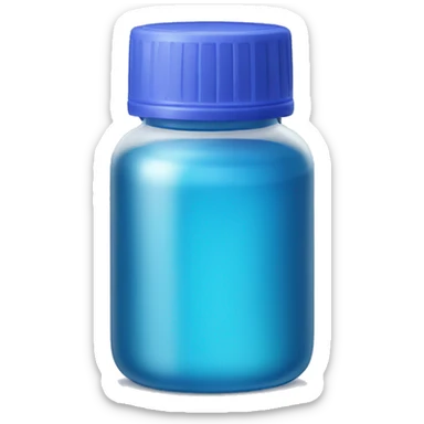 blue lid bottle of botox  sticker