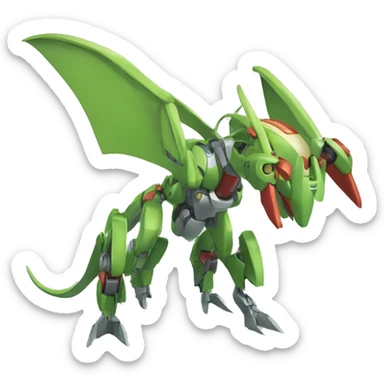 Mechanical Flygon-dragon-Bisharp-Medabot-Mecha full body sticker