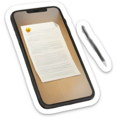 contract in smartphone sticker