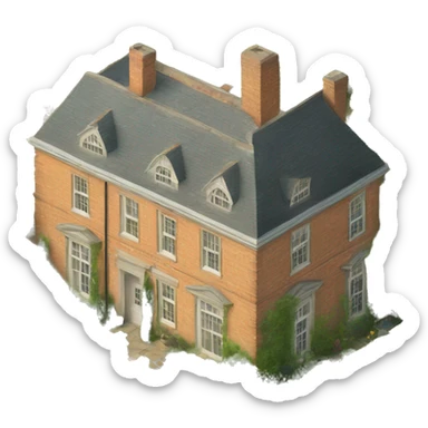 19th century English manor house with garden sticker