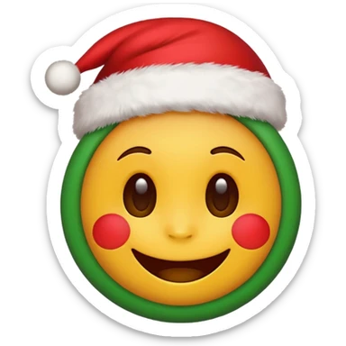 Cute christmas emoji sticker