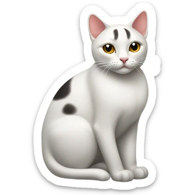 a cat in the style of Chinese cultivation sticker
