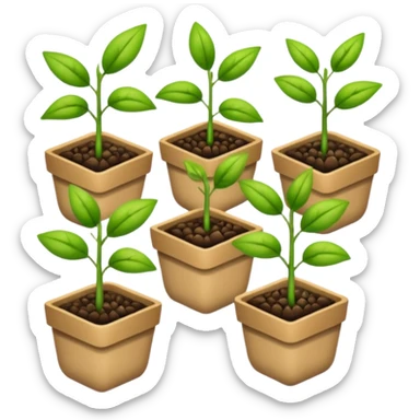 several packs of seedling seeds. Transparent background sticker