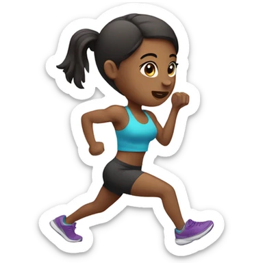 cute girl working out  sticker