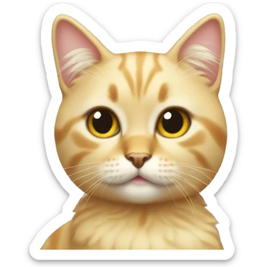 blonde cat with bow sticker