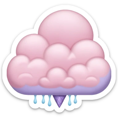 soft pastel pink cloud with a hint of lavender sticker