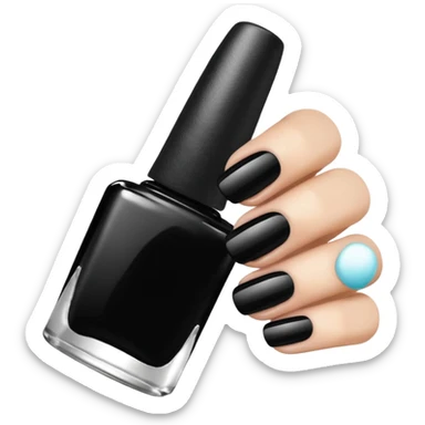 💅 convert this same emoji into black colour sticker