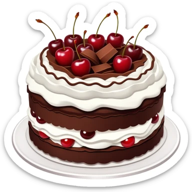 Black forest cake sticker