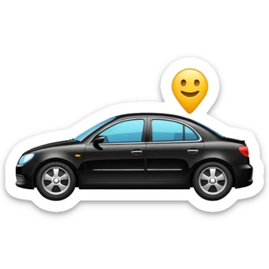 car in middle lane emoji sticker