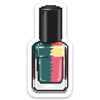 Nail polish bottle beauty item sticker