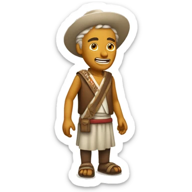 hombre de nazca con felicidad sticker