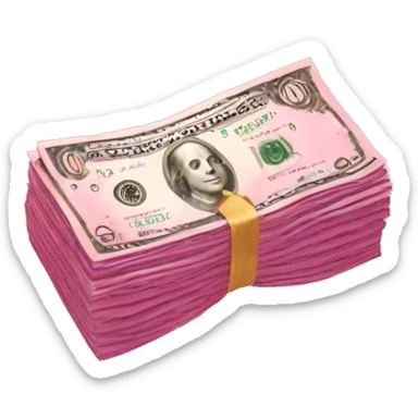  pink money sticker