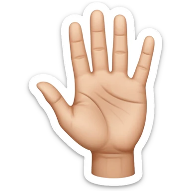 haz una mano que sea así 👇🏽 pero al revés sticker