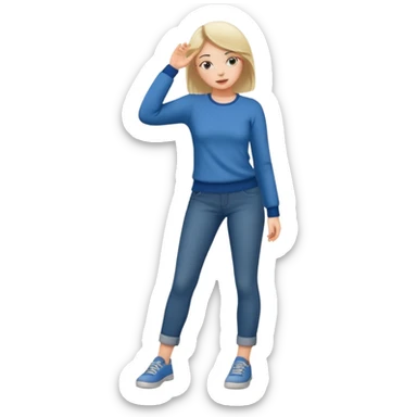 Girl grab her ass sticker