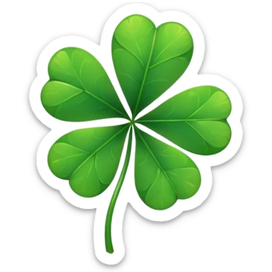 Five leaf clover sticker