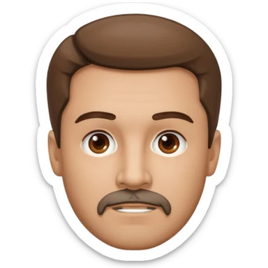 MALE, BROWN HAIR, GREY GOATY, ROUND FACE sticker