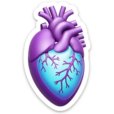 Breathing 3d Icon with color of A781F3 sticker