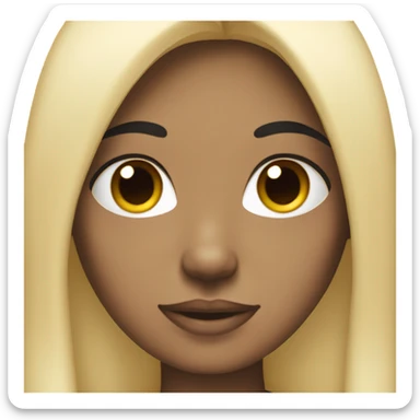 light skin girl with black straight hair sticker